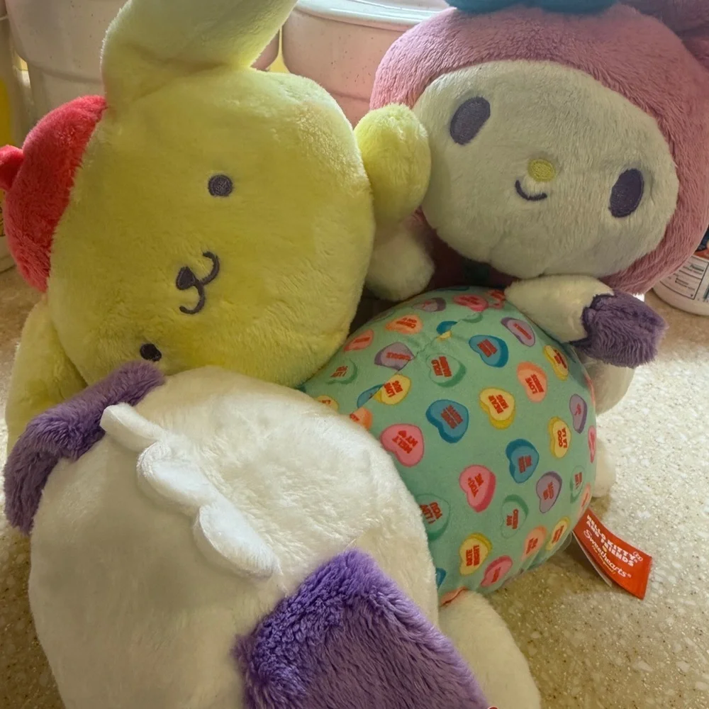 Hello Kitty and Friends Sweethearts Trio Pink, Yellow, White Stuffed Plushies
